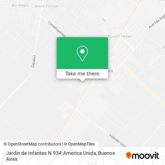 Mapa de Jardin de Infantes N 934 America Unida