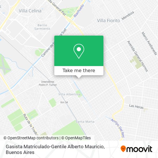 Mapa de Gasista Matriculado-Gentile Alberto Mauricio
