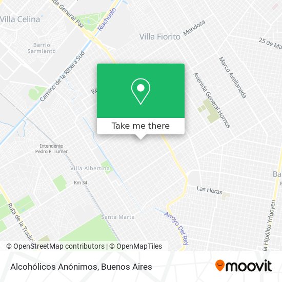 Alcohólicos Anónimos map