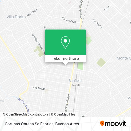 Mapa de Cortinas Ontesa Sa Fabrica