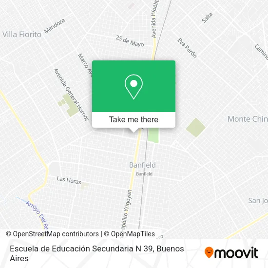 Mapa de Escuela de Educación Secundaria N 39
