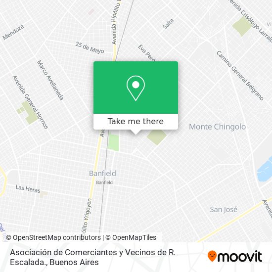 Asociación de Comerciantes y Vecinos de R. Escalada. map