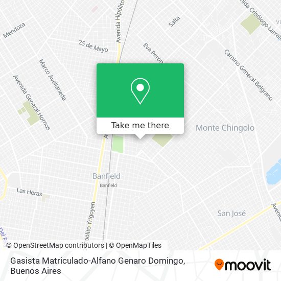 Mapa de Gasista Matriculado-Alfano Genaro Domingo