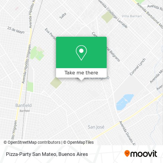 Pizza-Party San Mateo map