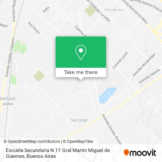 Escuela Secundaria N 11 Gral Martin Miguel de Güemes map