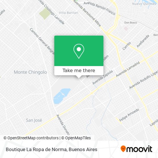 Mapa de Boutique La Ropa de Norma