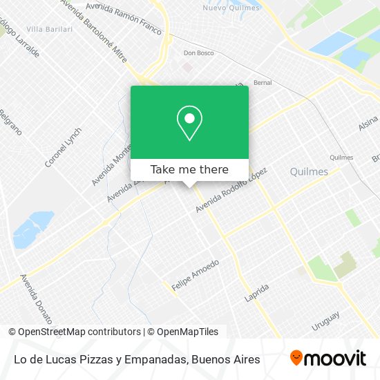 Mapa de Lo de Lucas Pizzas y Empanadas