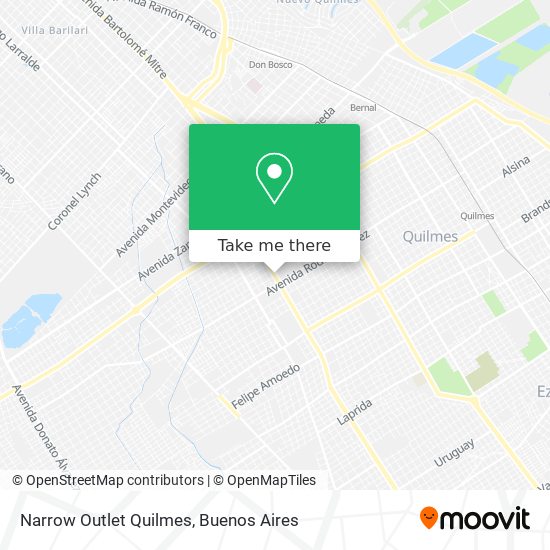 Narrow Outlet Quilmes map