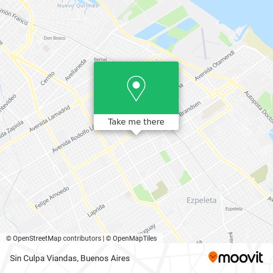 Sin Culpa Viandas map