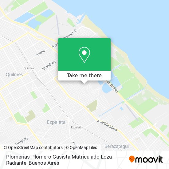 Plomerias-Plomero Gasista Matriculado Loza Radiante map