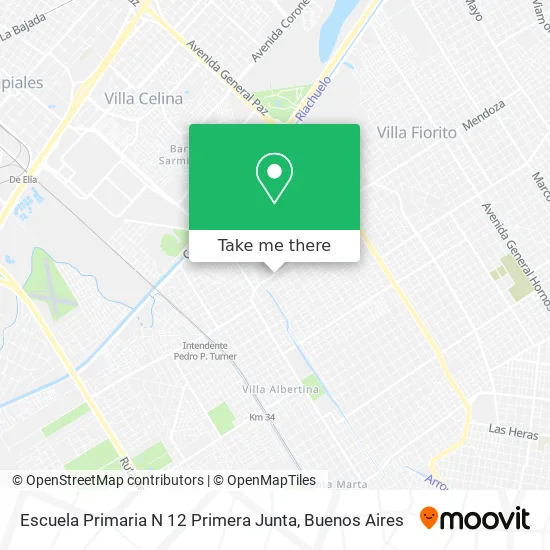 Mapa de Escuela Primaria N 12 Primera Junta