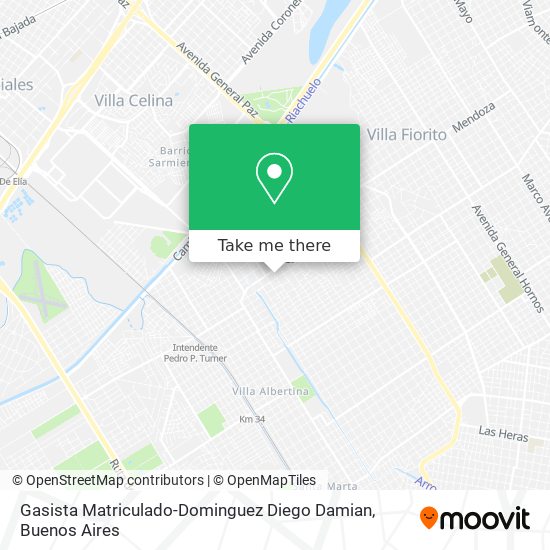 Mapa de Gasista Matriculado-Dominguez Diego Damian