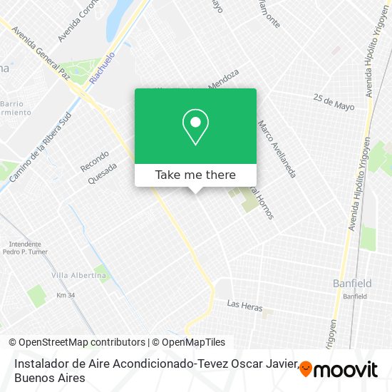 Instalador de Aire Acondicionado-Tevez Oscar Javier map