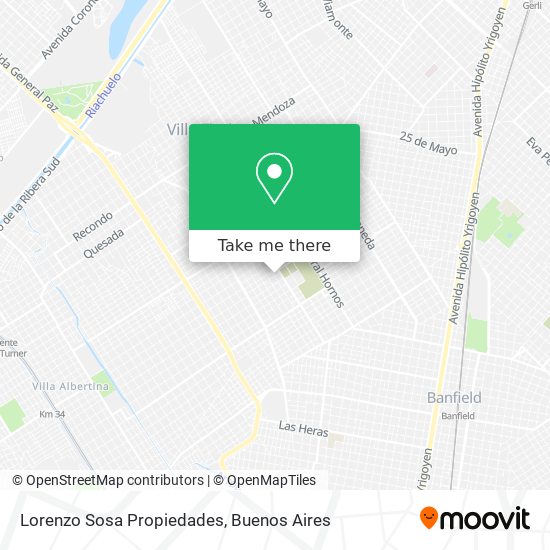 Lorenzo Sosa Propiedades map