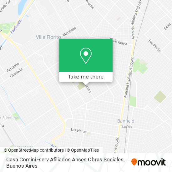 Casa Comini -serv Afiliados Anses Obras Sociales map