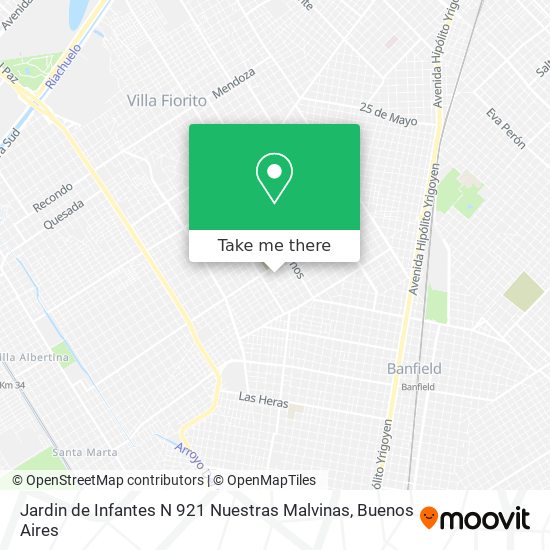 Jardin de Infantes N 921 Nuestras Malvinas map