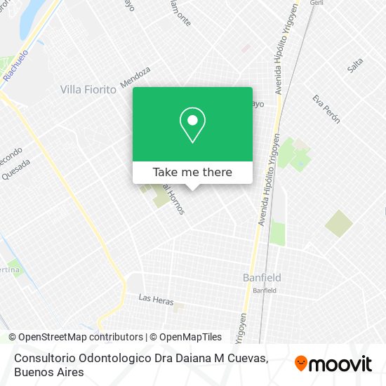 Mapa de Consultorio Odontologico Dra Daiana M Cuevas