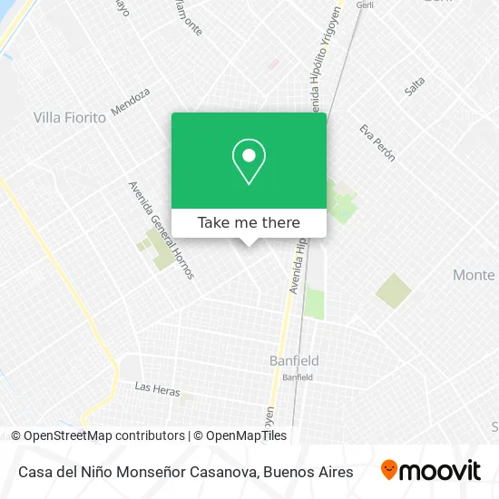 Mapa de Casa del Niño Monseñor Casanova