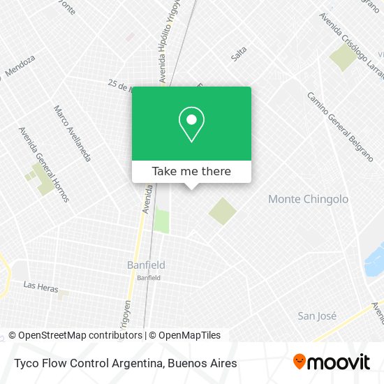 Mapa de Tyco Flow Control Argentina