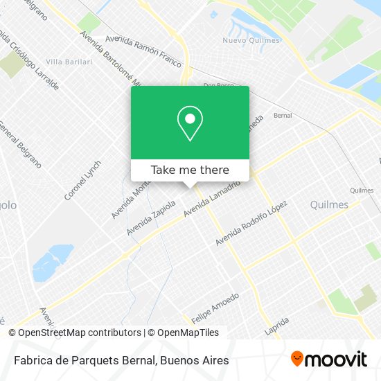 Mapa de Fabrica de Parquets Bernal