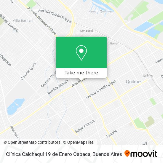 Mapa de Clínica Calchaquí 19 de Enero Ospaca