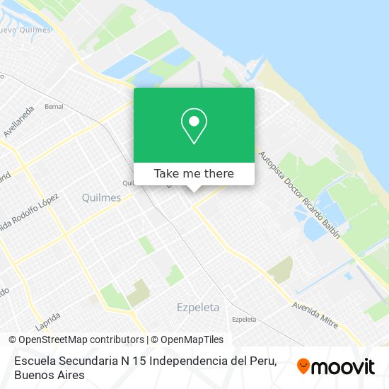 Escuela Secundaria N 15 Independencia del Peru map