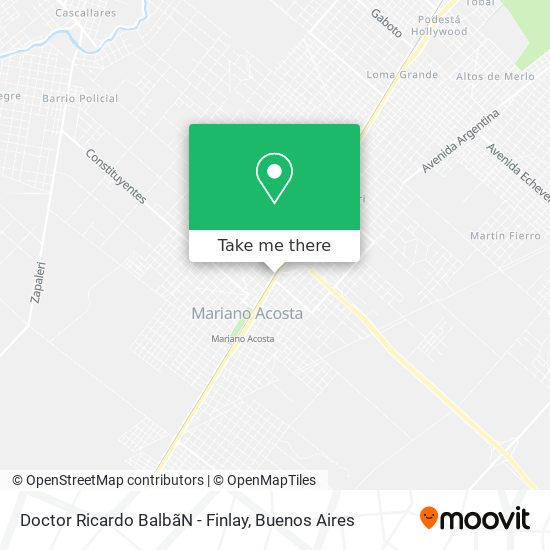Doctor Ricardo Balbã­N - Finlay map