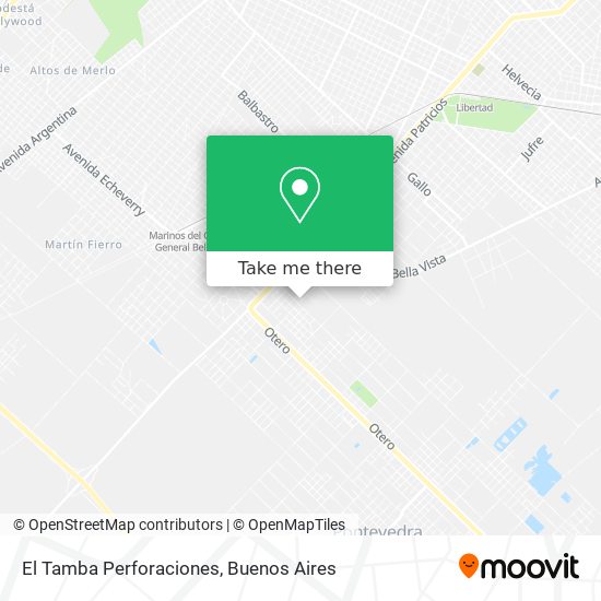 El Tamba Perforaciones map
