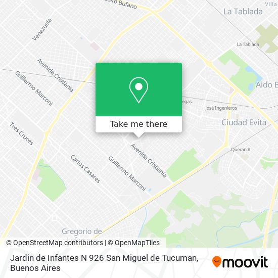 Mapa de Jardin de Infantes N 926 San Miguel de Tucuman