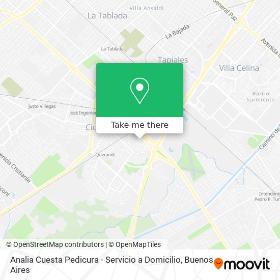 Mapa de Analia Cuesta Pedicura - Servicio a Domicilio