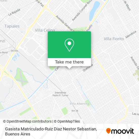 Gasista Matriculado-Ruiz Diaz Nestor Sebastian map