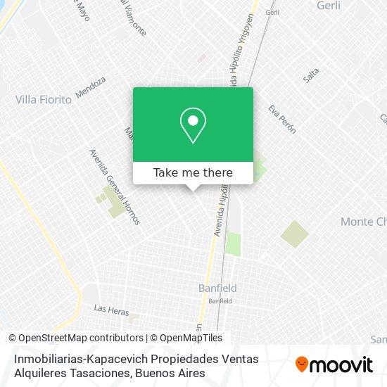 Inmobiliarias-Kapacevich Propiedades Ventas Alquileres Tasaciones map