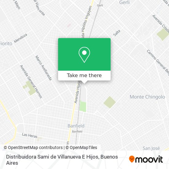 Mapa de Distribuidora Sami de Villanueva E Hijos