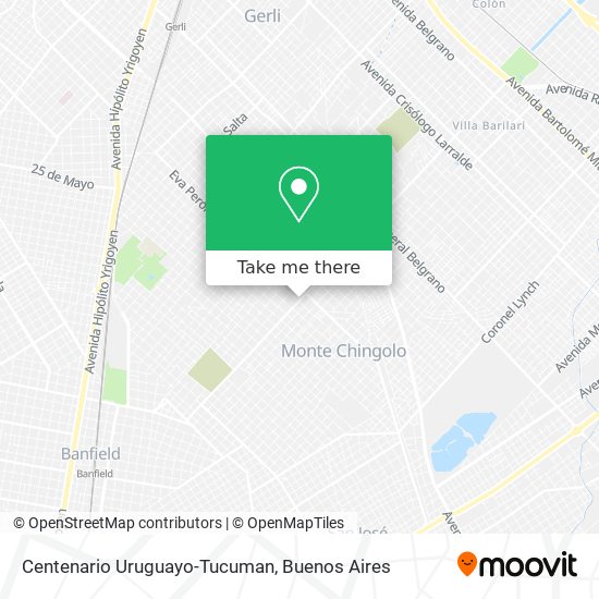 Centenario Uruguayo-Tucuman map