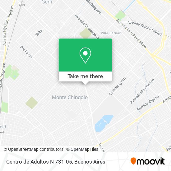 Mapa de Centro de Adultos N 731-05