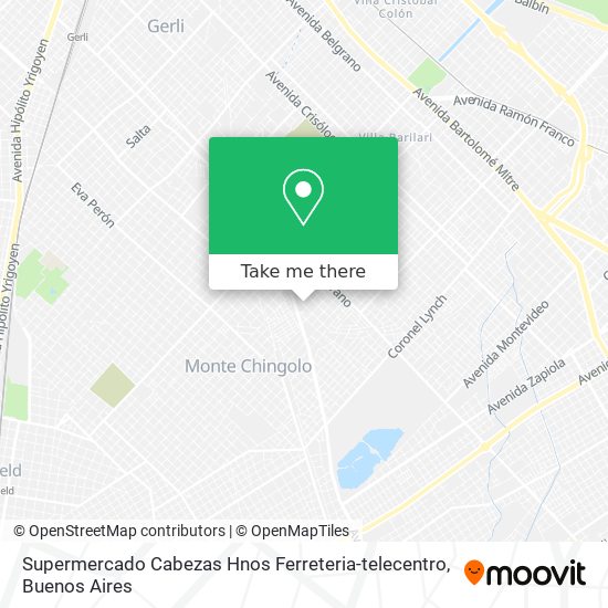 Supermercado Cabezas Hnos Ferreteria-telecentro map