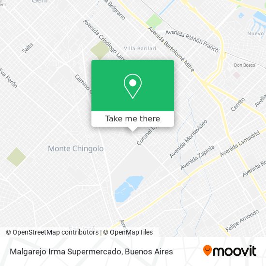 Mapa de Malgarejo Irma Supermercado