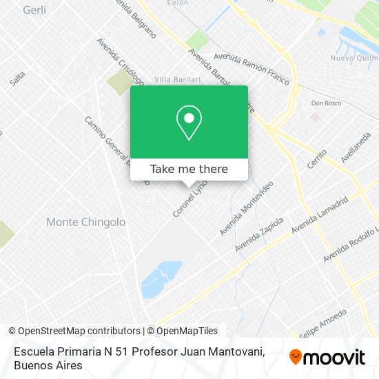 Mapa de Escuela Primaria N 51 Profesor Juan Mantovani