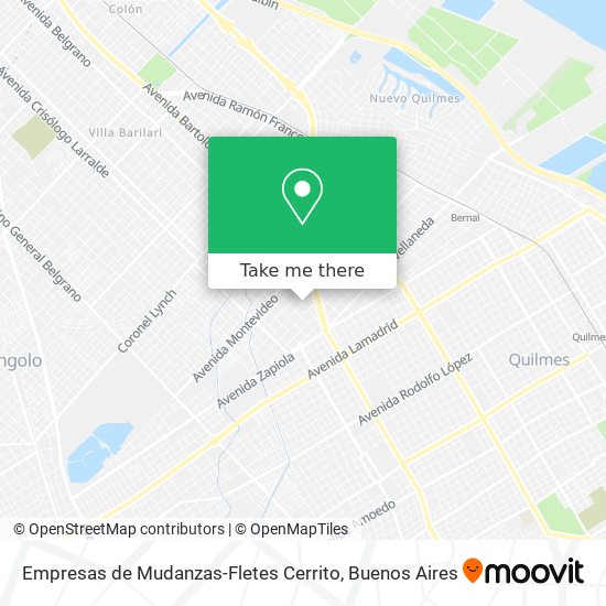 Empresas de Mudanzas-Fletes Cerrito map