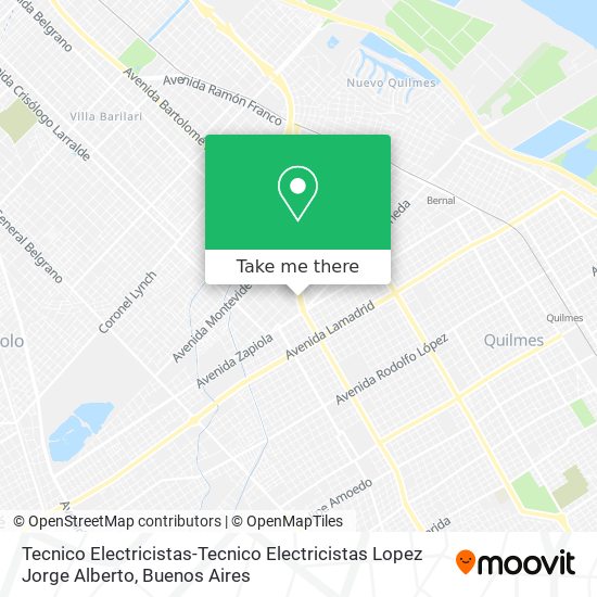 Mapa de Tecnico Electricistas-Tecnico Electricistas Lopez Jorge Alberto