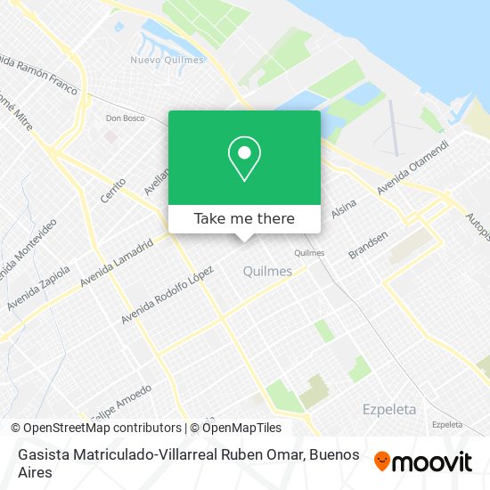 Mapa de Gasista Matriculado-Villarreal Ruben Omar