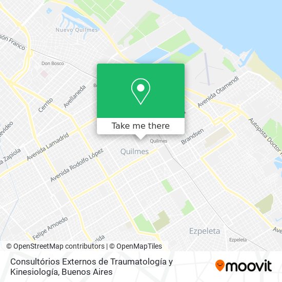 Mapa de Consultórios Externos de Traumatología y Kinesiología