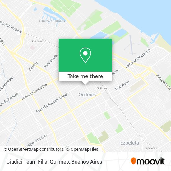 Giudici Team Filial Quilmes map