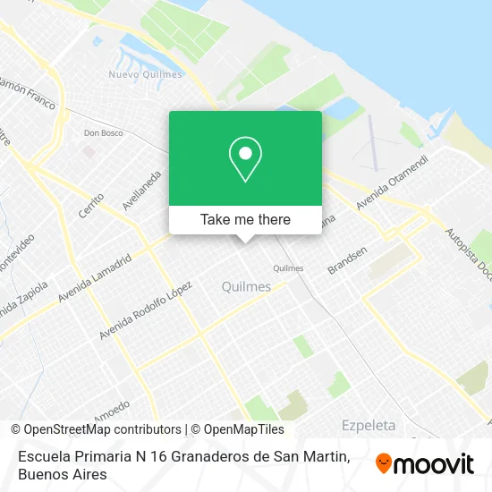 Escuela Primaria N 16 Granaderos de San Martin map