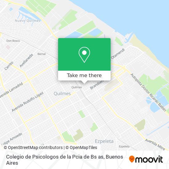 Colegio de Psicologos de la Pcia de Bs as map