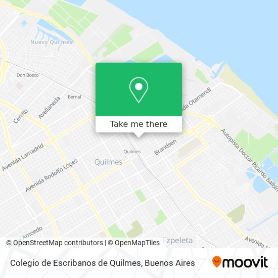 Colegio de Escribanos de Quilmes map