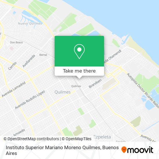 Instituto Superior Mariano Moreno Quilmes map