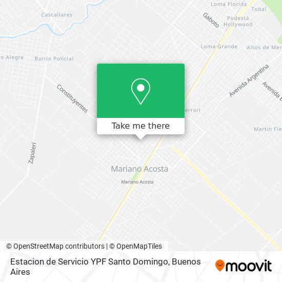 Mapa de Estacion de Servicio YPF Santo Domingo