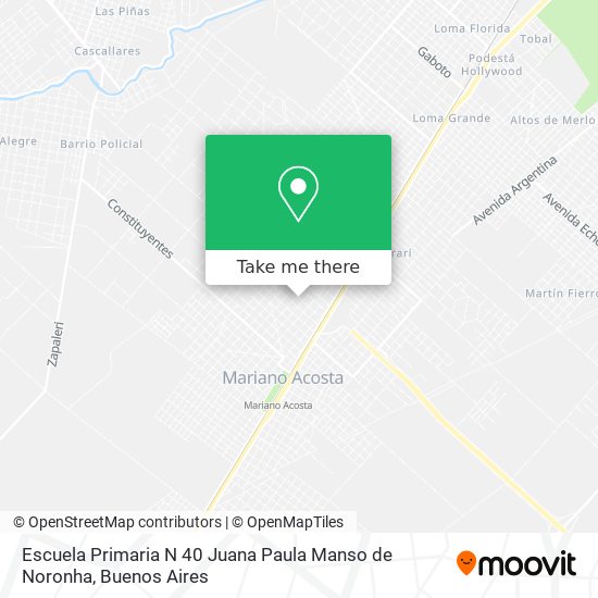 Mapa de Escuela Primaria N 40 Juana Paula Manso de Noronha