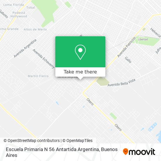 Mapa de Escuela Primaria N 56 Antartida Argentina